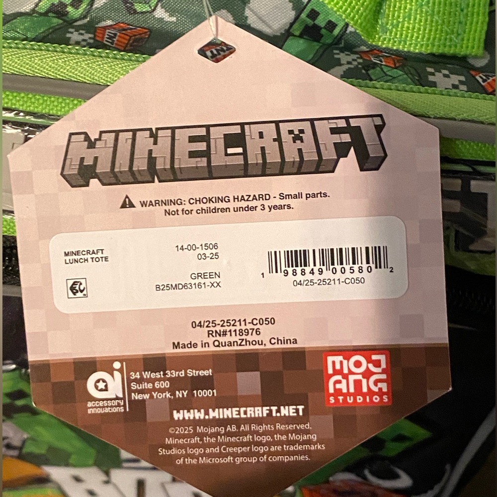 Minecraft Lunch Tote Bag 2025 - Picture 12 of 14